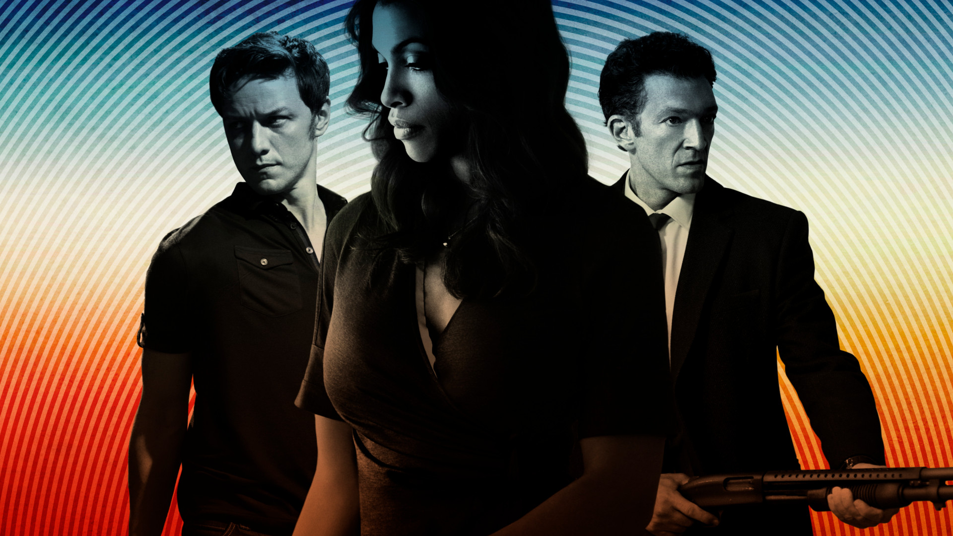 1920x1080 James McAvoy, Rosario Dawson, Vincent Cassel, James McAvoy hd background