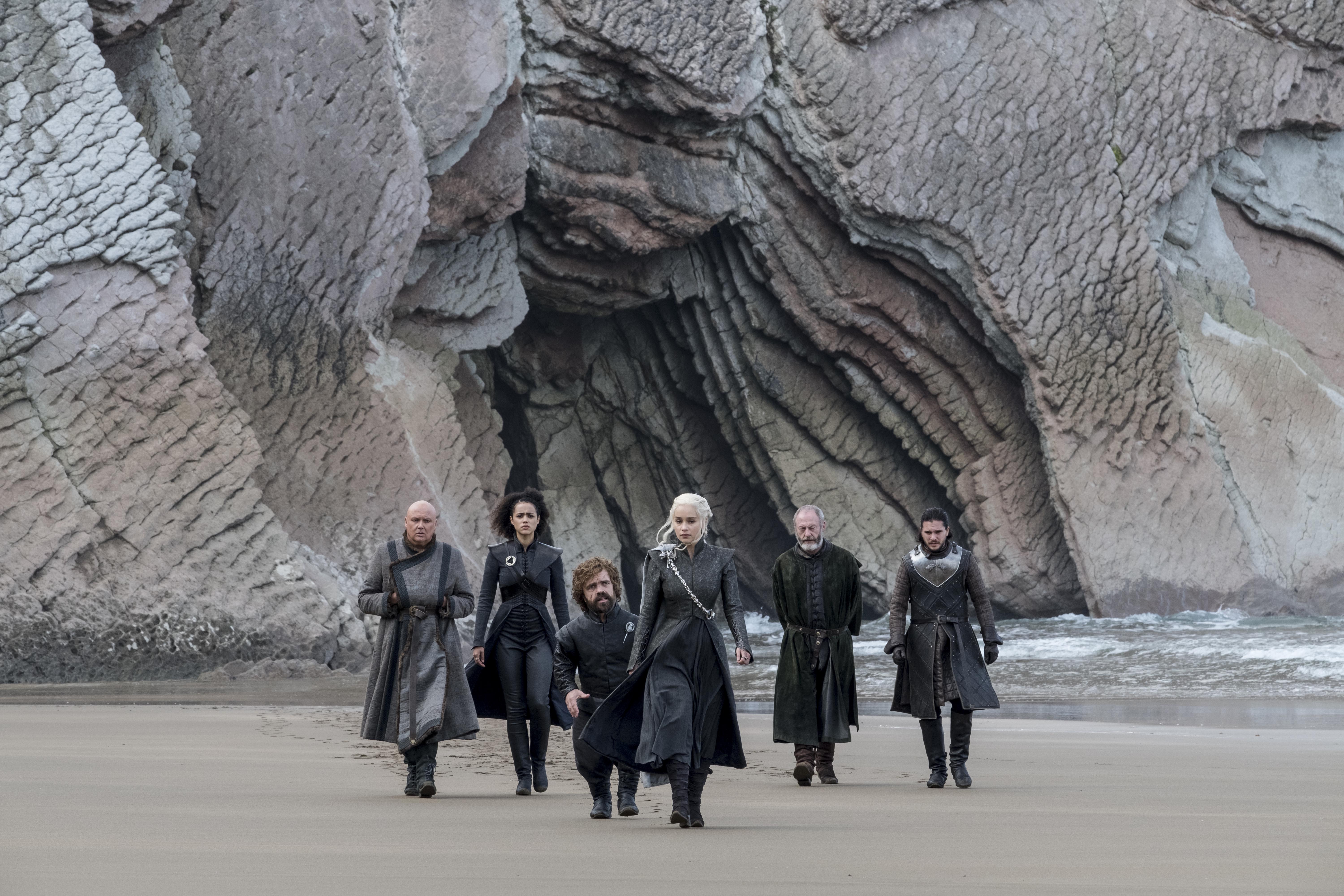 6000x4000 Conleth Hill, Daenerys Targaryen, Davos Seaworth, Emilia Clarke, Jon Snow, Kit Harington, Liam Cunningham, Lord Varys, Missandei (Game Of Thrones), Nathalie Emmanuel, Peter Dinklage, Tyrion Lannister, Kit Harington hd background