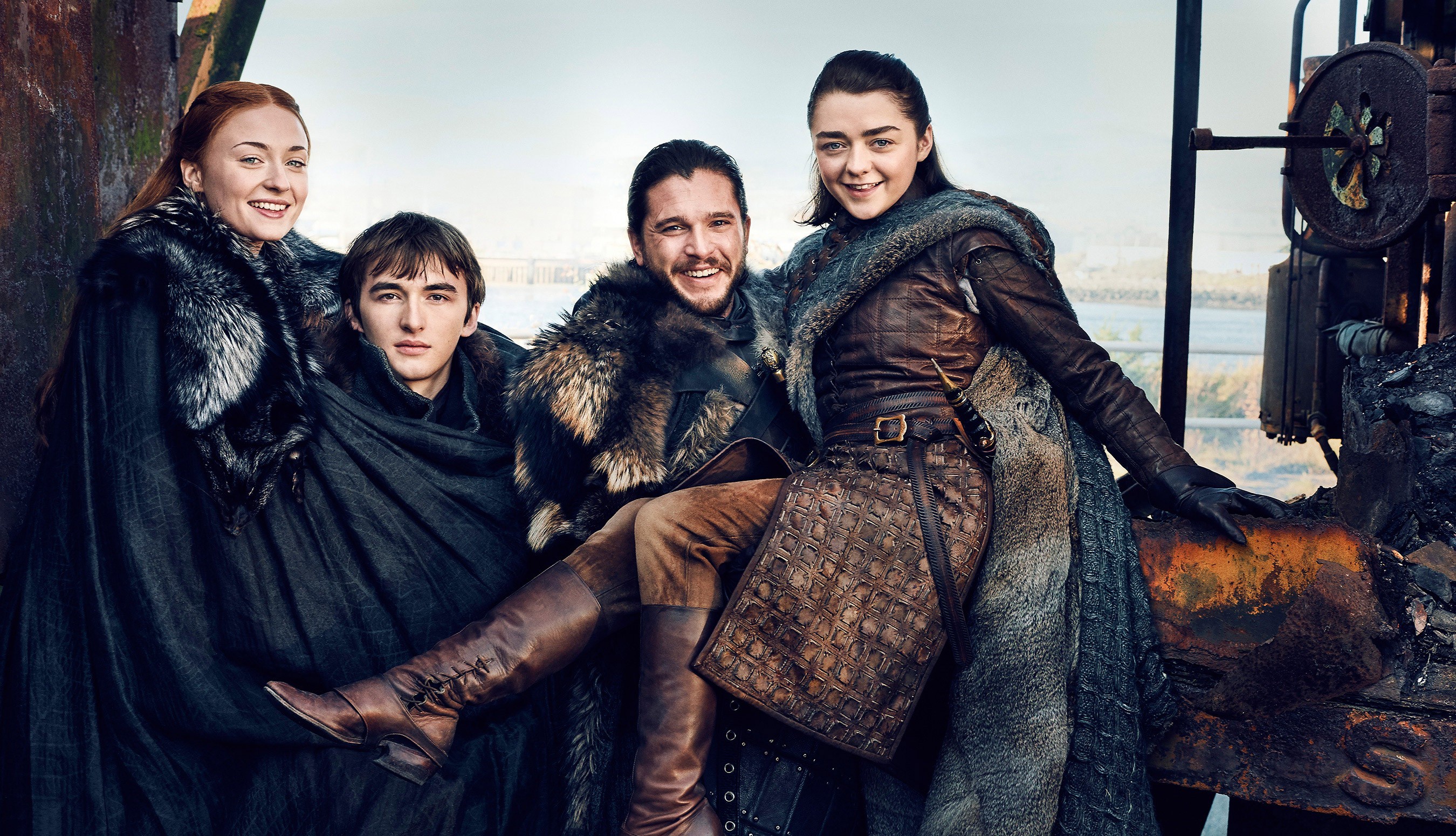 2700x1551 Arya Stark, Bran Stark, Isaac Hempstead-Wright, Jon Snow, Kit Harington, Maisie Williams, Sansa Stark, Sophie Turner, Kit Harington wallpaper free hd widescreen