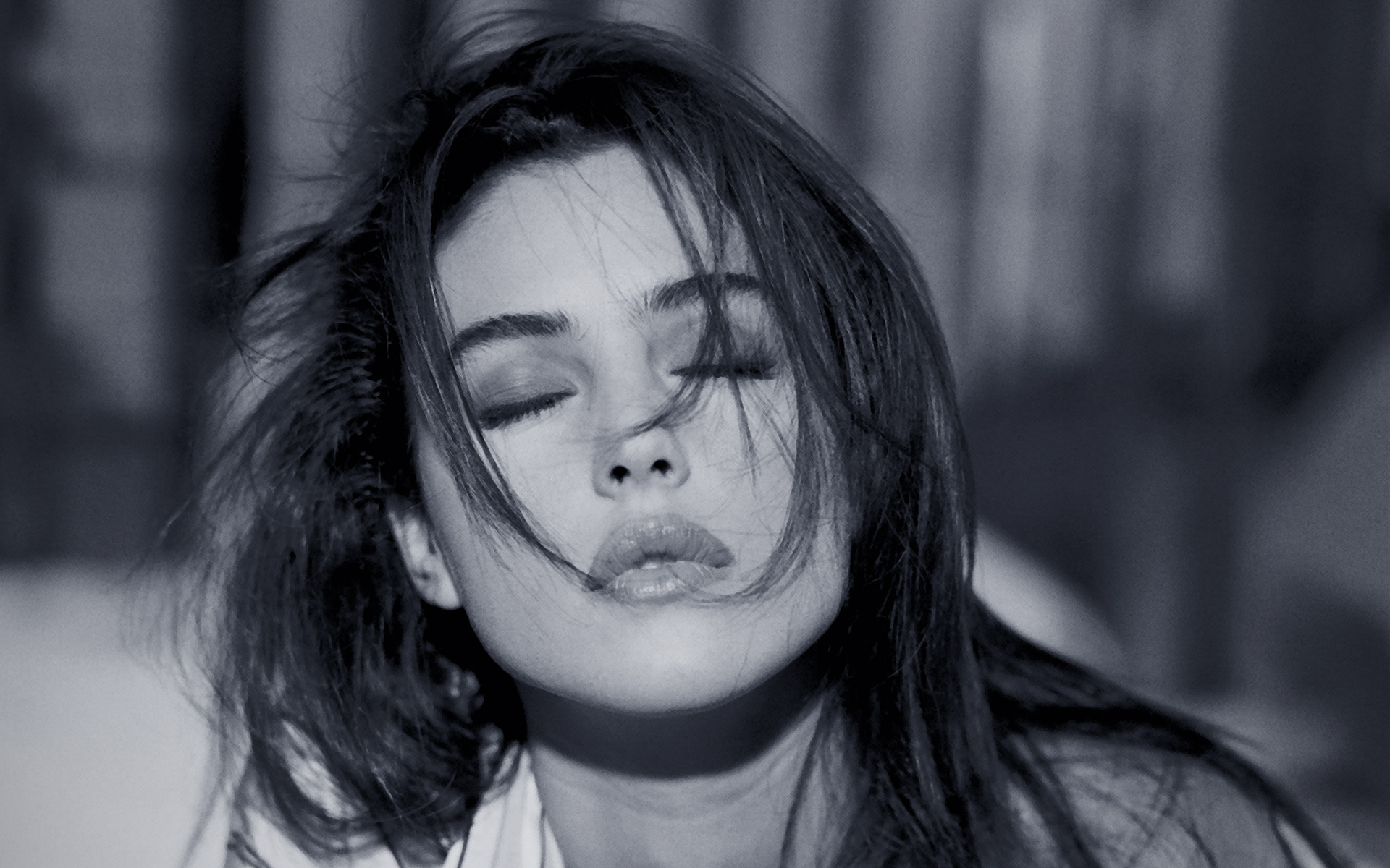 1920x1200 Actress, Black &and White, Brunette, Face, Italian, Monica Bellucci, Monica Bellucci wallpaper