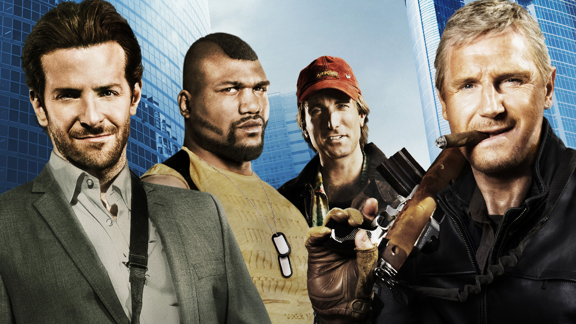 1920x1080 Bradley Cooper, Liam Neeson, Quinton Jackson, Sharlto Copley, Bradley Cooper background