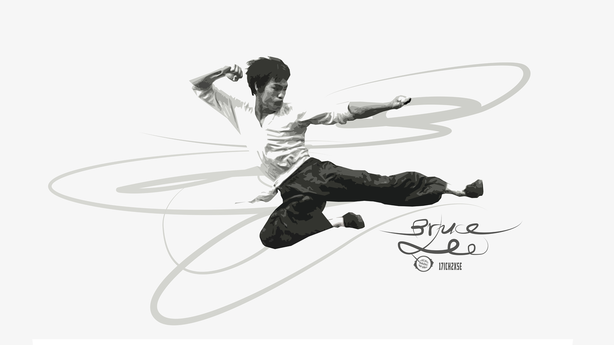 2000x1125 Artistic, Black and White, Bruce Lee, Jump, Kung Fu, Bruce Lee wallpaper for computer