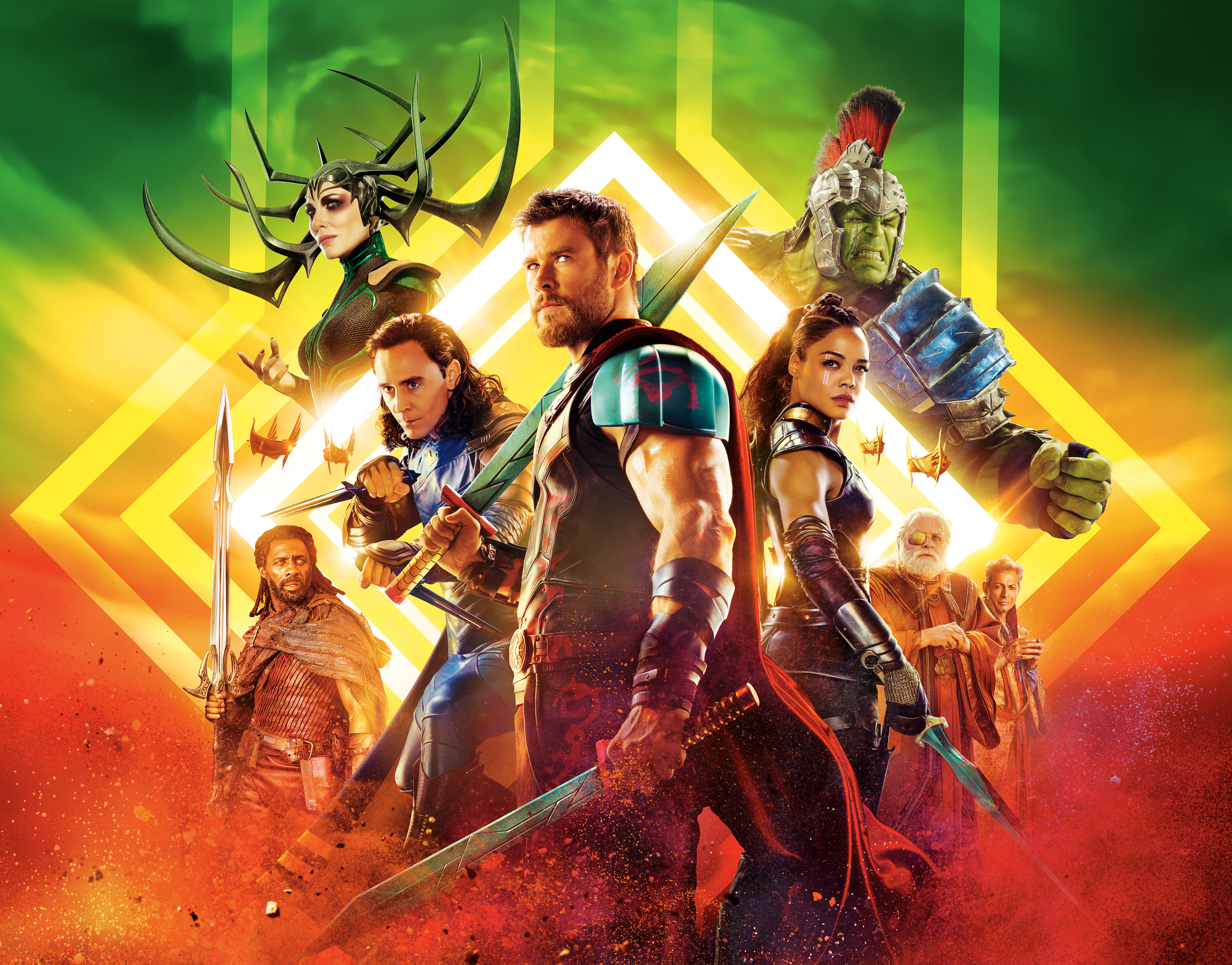 5000x3917 Anthony Hopkins, Cate Blanchett, Chris Hemsworth, Grandmaster (Marvel Comics), Heimdall (Marvel Comics), Hela (Marvel Comics), Hulk, Idris Elba, Jeff Goldblum, Loki, Odin, Tessa Thompson, Thor, Tom Hiddleston, Valkyrie (Marvel Comics), Chris Hemsworth wallpaper for computer