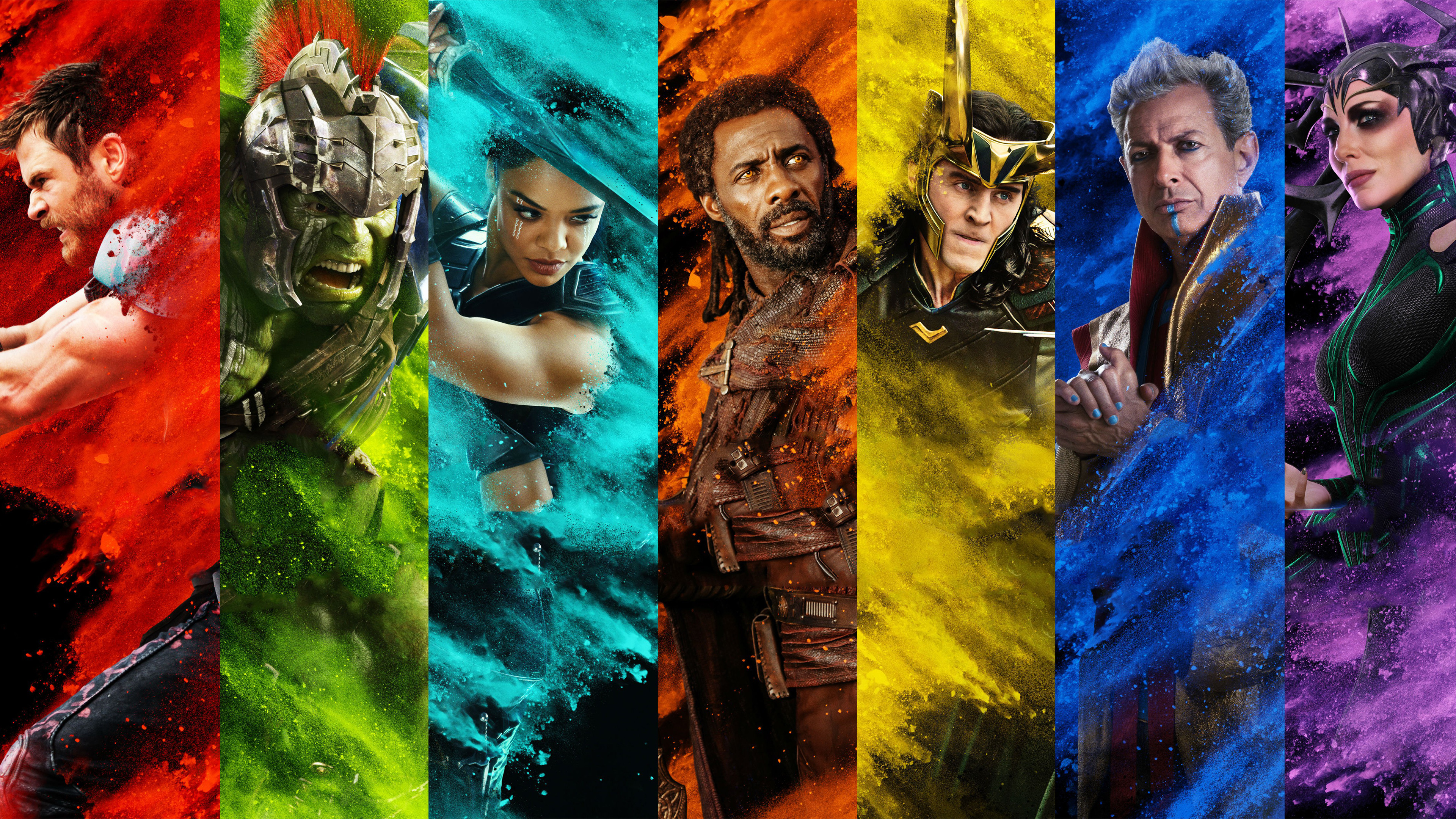3840x2160 Cate Blanchett, Chris Hemsworth, Grandmaster (Marvel Comics), Hulk, Idris Elba, Loki, Thor, Thor: Ragnarok, Tom Hiddleston, Valkyrie (Marvel Comics), Chris Hemsworth background