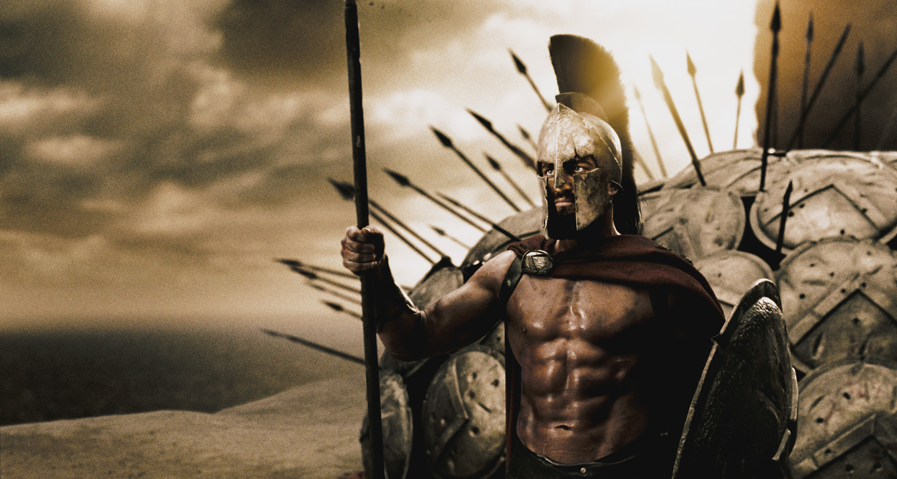 3100x1656 300 (Movie), Gerard Butler, Helmet, King Leonidas, Shield, Spartan, Spear, Warrior, Gerard Butler wallpaper free hd widescreen