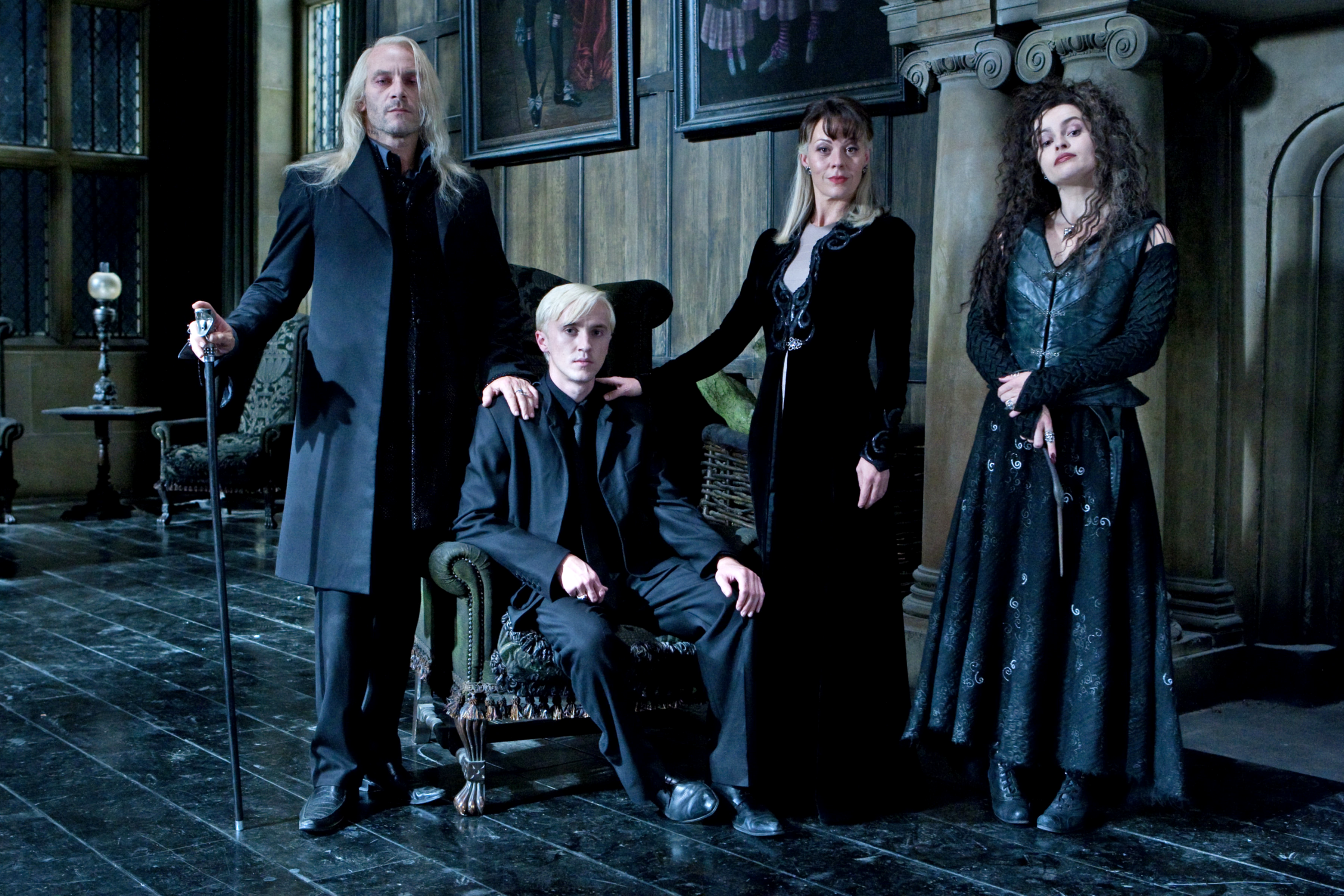 3600x2400 Bellatrix Lestrange, Draco Malfoy, Helen McCrory, Helena Bonham Carter, Jason Isaacs, Lucius Malfoy, Tom Felton, Helena Bonham Carter wallpaper hd